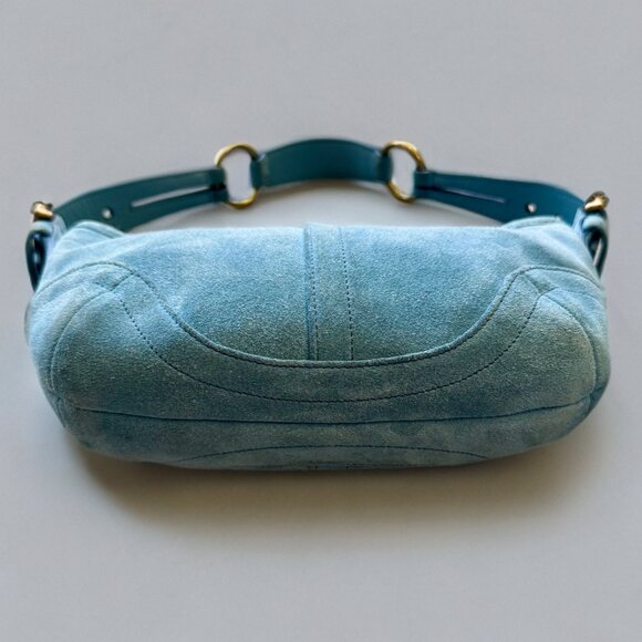 Coach Y2K Blue Suede Small Soho Hobo Shoulder Bag 9415
